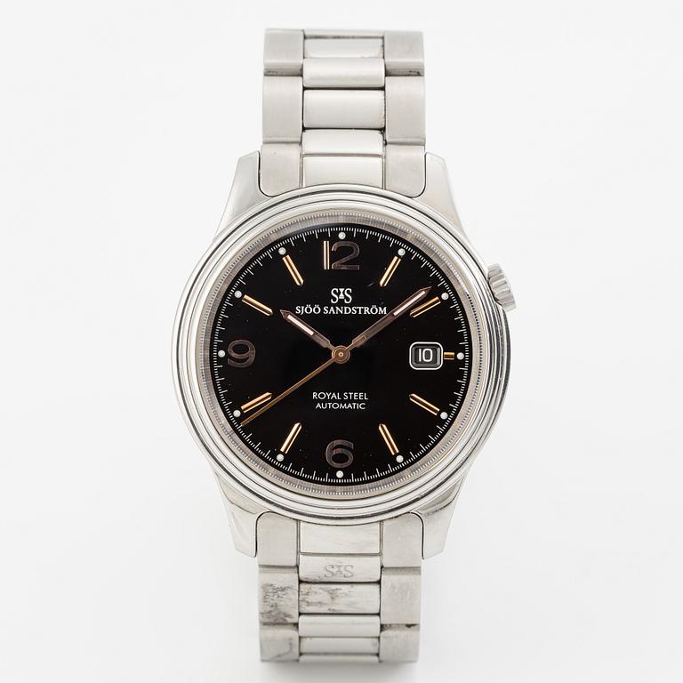 Sjöö Sandström, Royal Steel Classic II, armbandsur, 41 mm.