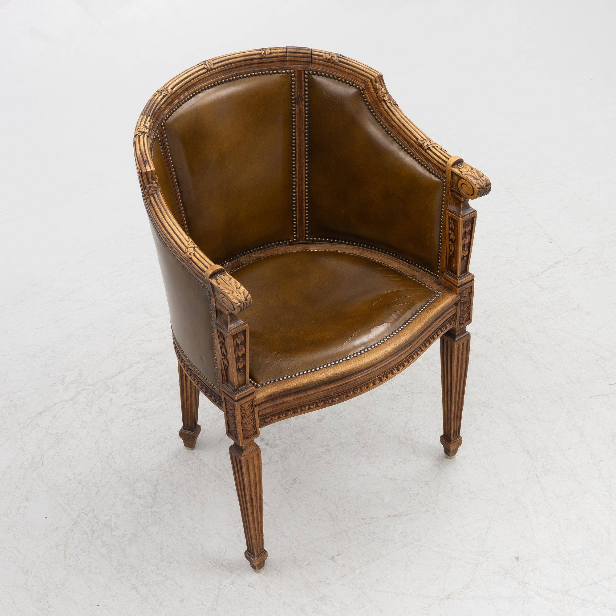 An armchair, Louis XVI style, 20th century.
