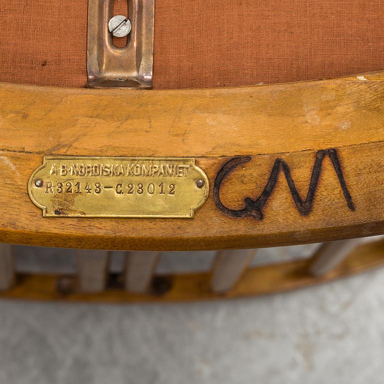 CARL MALMSTEN, stolar ett par modell 2095, Nordiska Kompaniet. Formgiven 1927.
