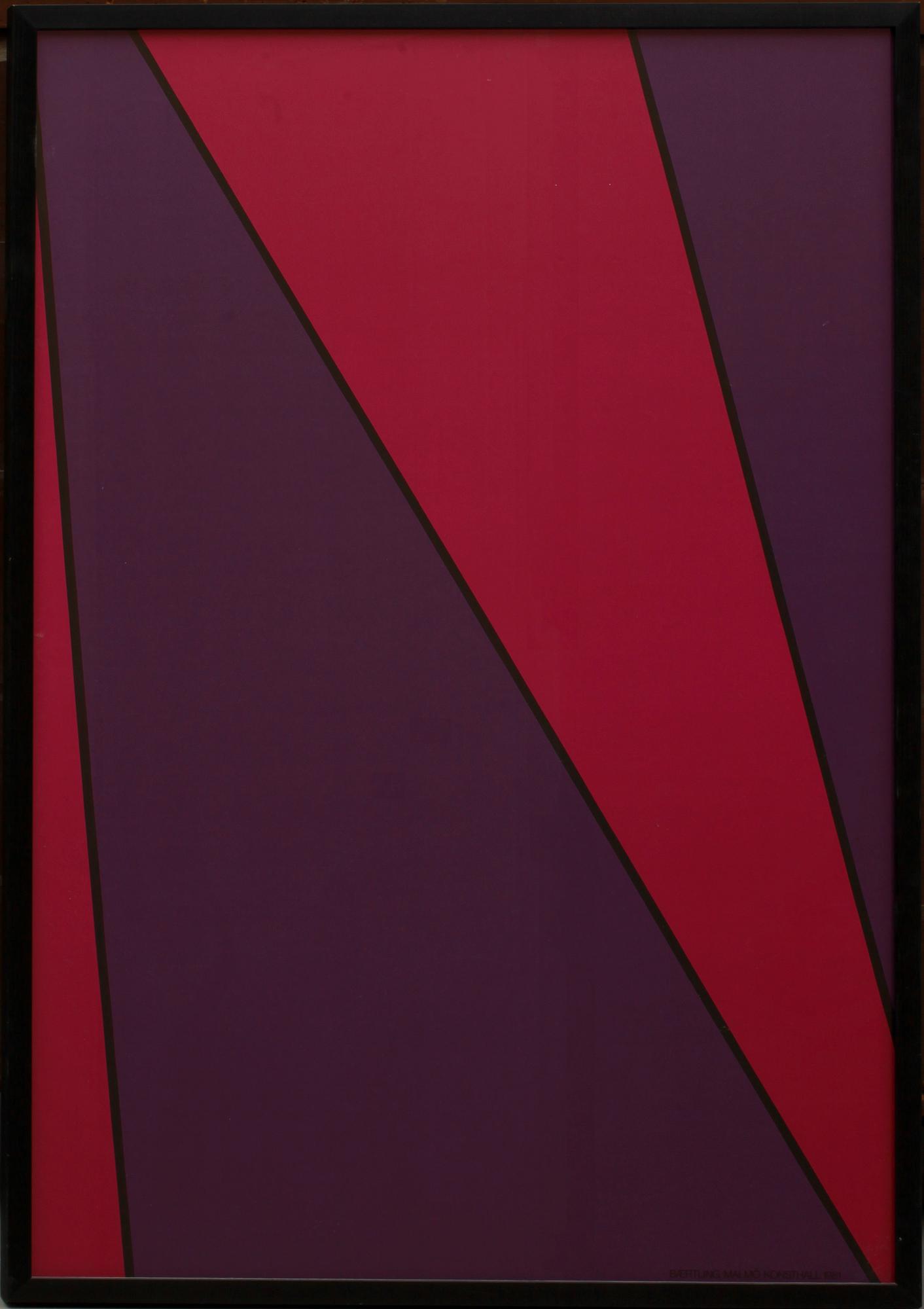 OLLE BAERTLING, efter, affisch, Malmö konsthall 1981.