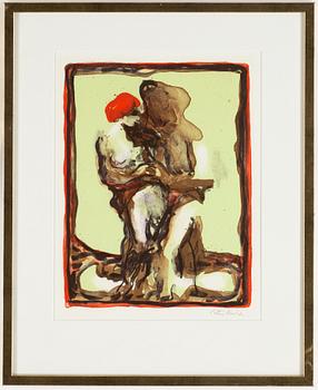 Peter Dahl, lithograph in colours, signed.