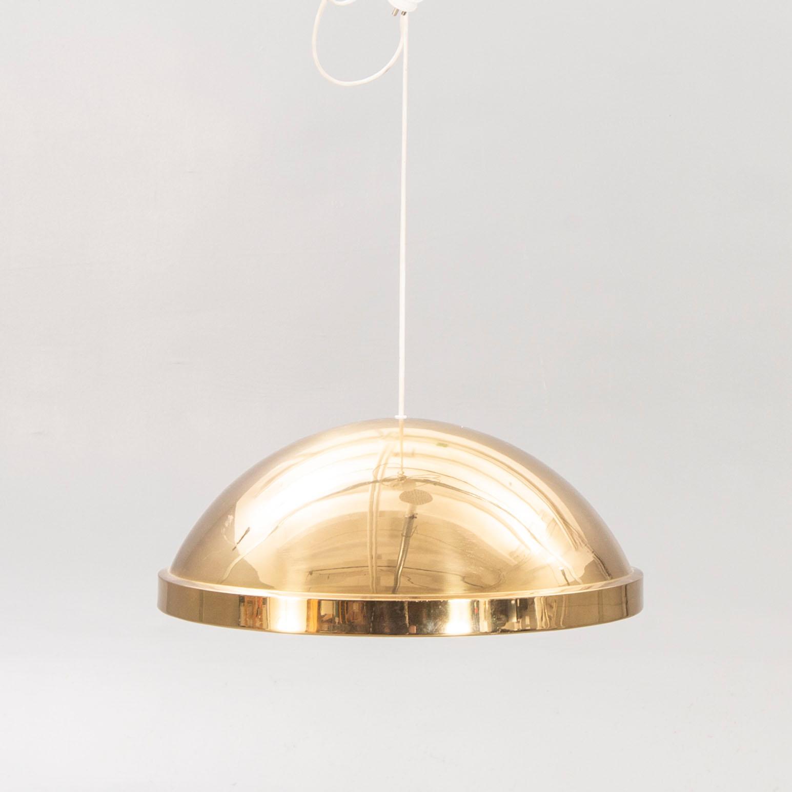A Bergboms 1960s brass ceiling pendant.