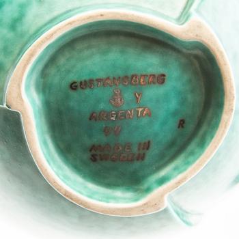 Wilhelm Kåge, bowl and vase with handle, "Argenta", Gustavsberg, 1948-1949.