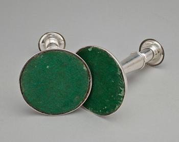 LJUSSTAKAR, ett par, sterlingsilver, CG Hallberg, Stockholm, 1960.