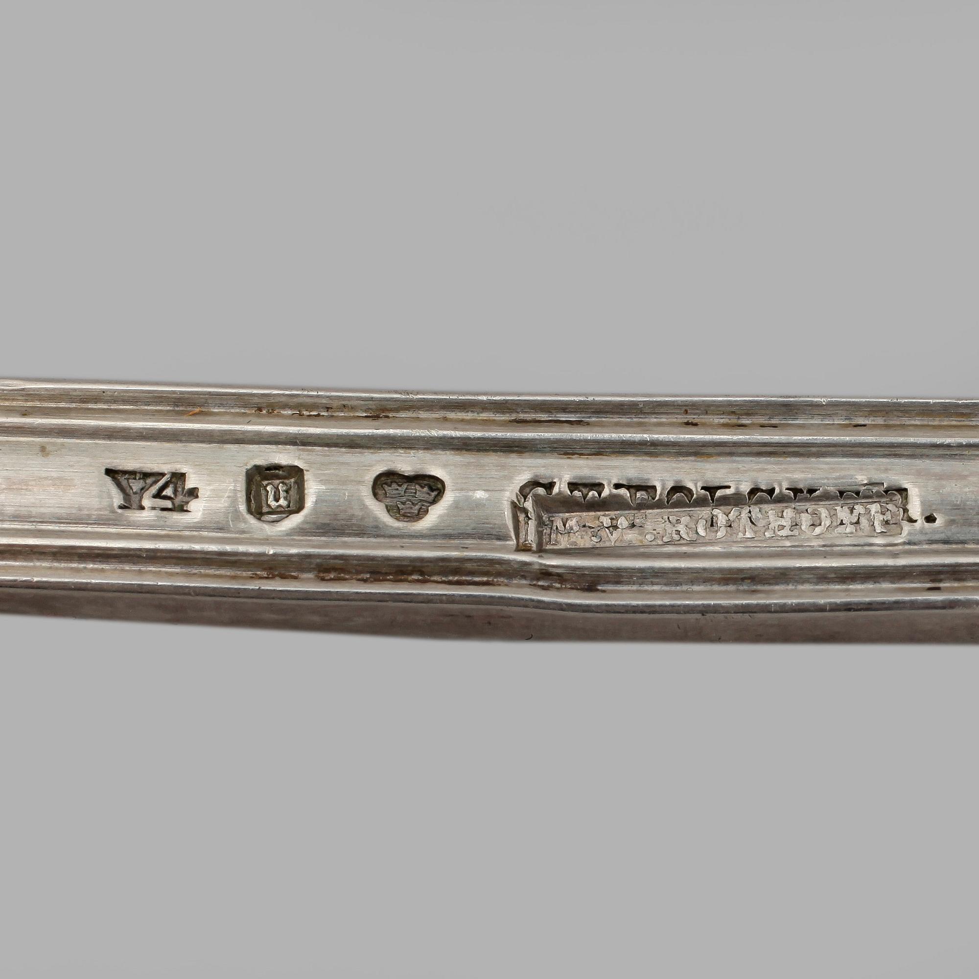 RAGUSKED, silver, Matthias Wilhelm Rothoff, Uppsala, 1829. Vikt ca 155 g.