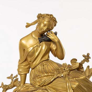 Bordspendyl, brons, 1800-tal.