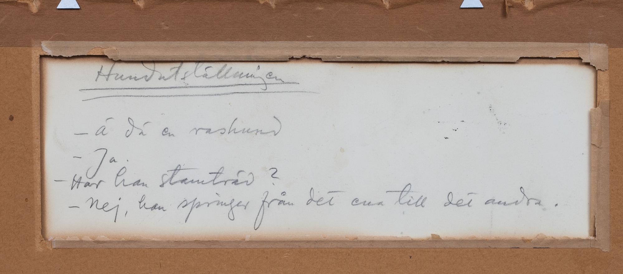 ALBERT ENGSTRÖM, tuschteckning, signerad.