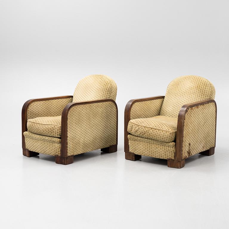 A pair of Art Déco armchairs, 1920's/30's.