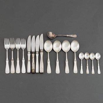 A Erik Löfman part silver cutlery set, "Uppsala", Marked MEMA.