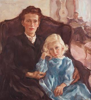 Lotte Laserstein, Porträtt av familjen Cedergren (Jan, Ingeborg och Madeleine).