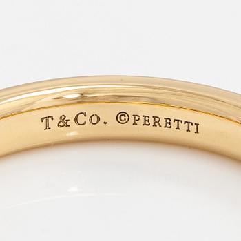 Tiffany & Co, !8 K gold stacking band ring, brilliant-cut diamonds, Peretti.