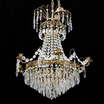 A Gustavian style chandelier, 20th Century.
