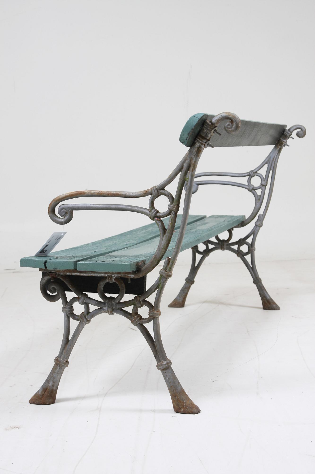 TRÄDGÅRDSSOFFA, gjutjärn, 1900-talets början.