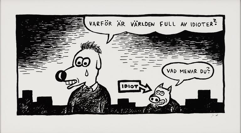Gunnar Lundkvist, "Varför är världen full av idioter".