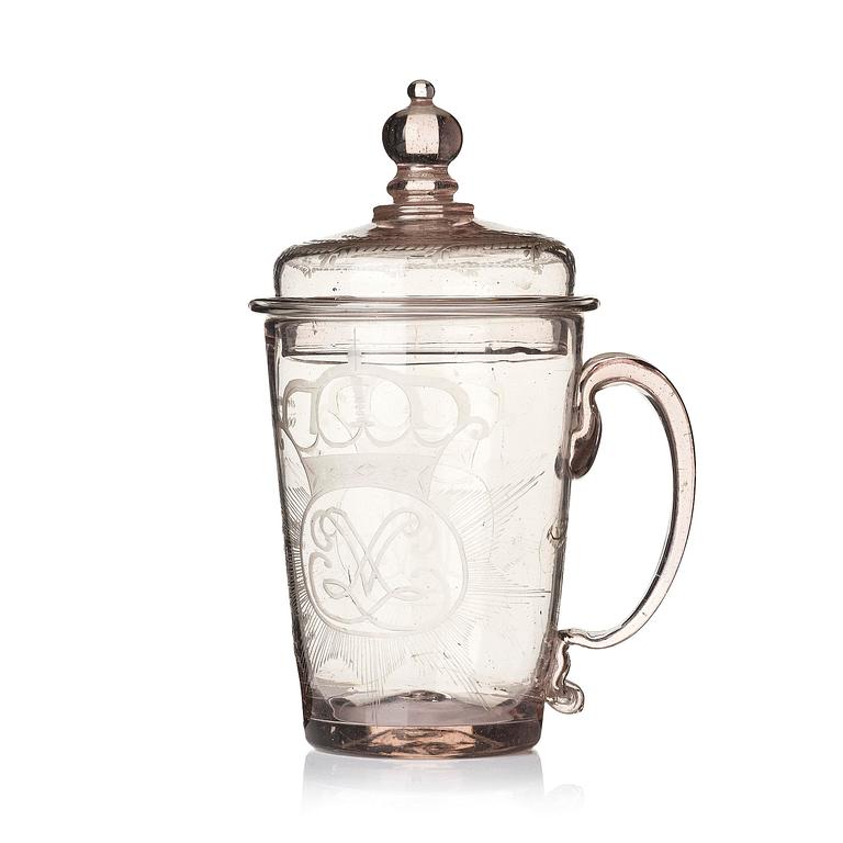 A tankard, possibly Henrikstorp, Sweden, 18th century.