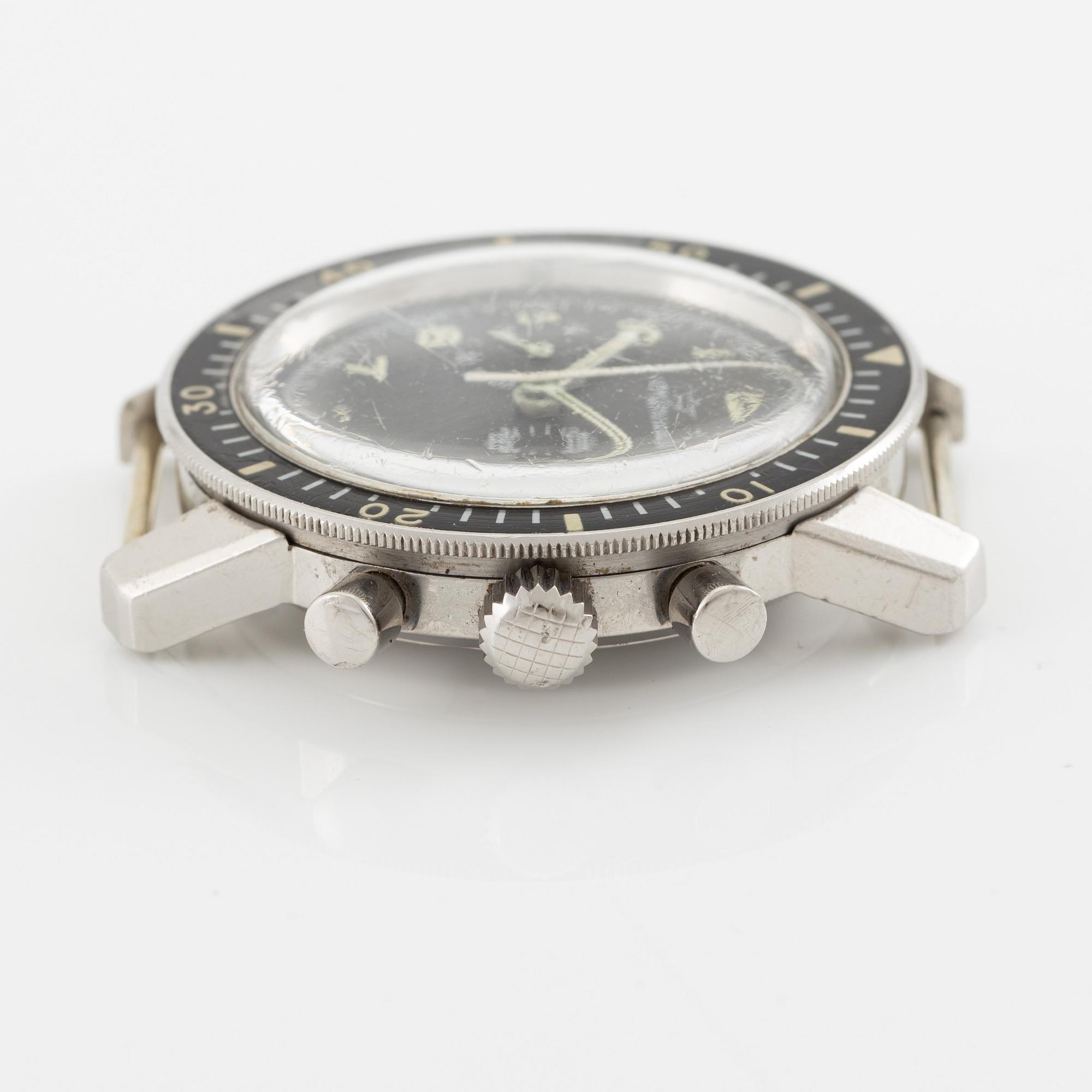 Lemania, "Viggen", "Tre Kronor", chronograph, wristwatch, 42 mm.