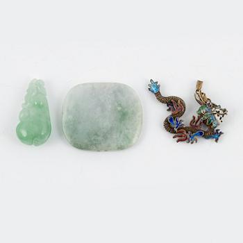 Three pendants, China, 20th century.