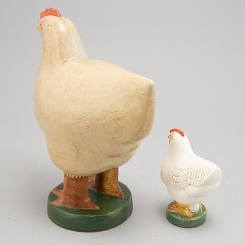 Lisa Larson, two stoneware figurines, K-studion, Gustavsberg.