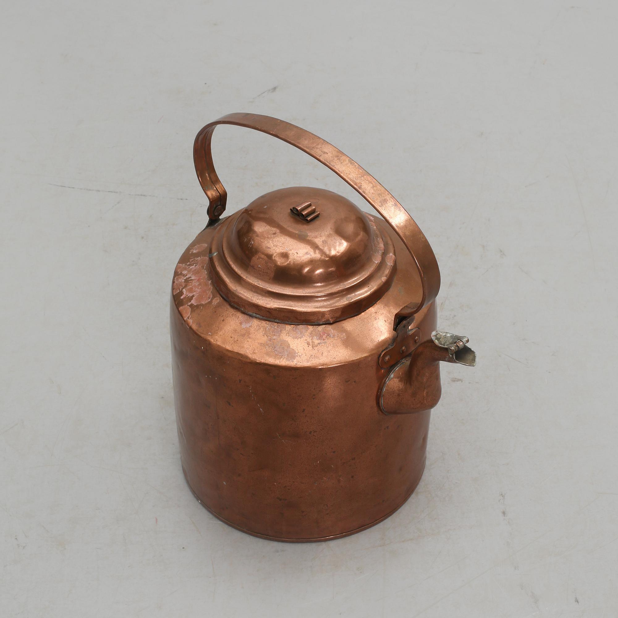 KAFFEPANNA, koppar, 1800-tal.
