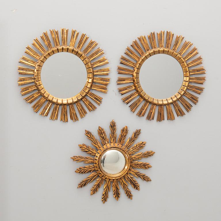 Speglar 3 st 1900-talets andra hälft.