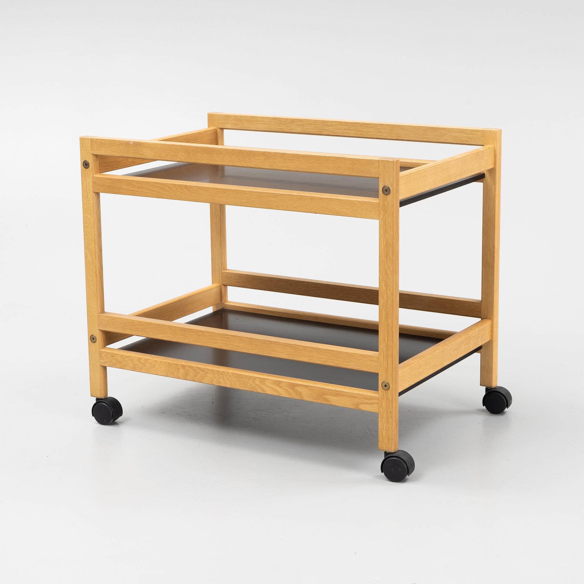 Børge Mogensen, a model 5370 tea trolley for Fredericia Stolefabrik, Denmark.
