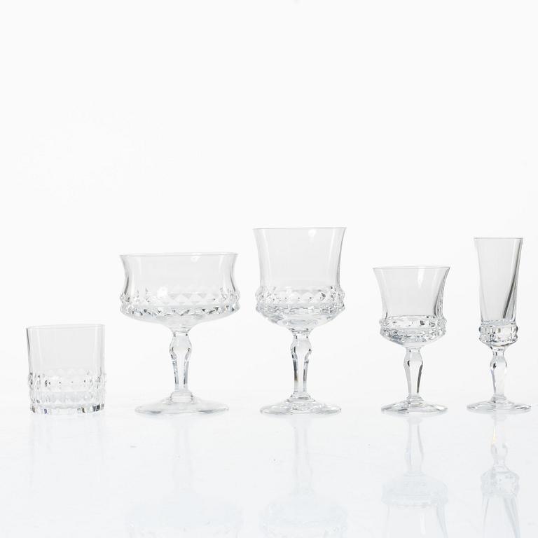 Ingeborg Lundin, glasservis, 63 st, "Silvia", Orrefors.