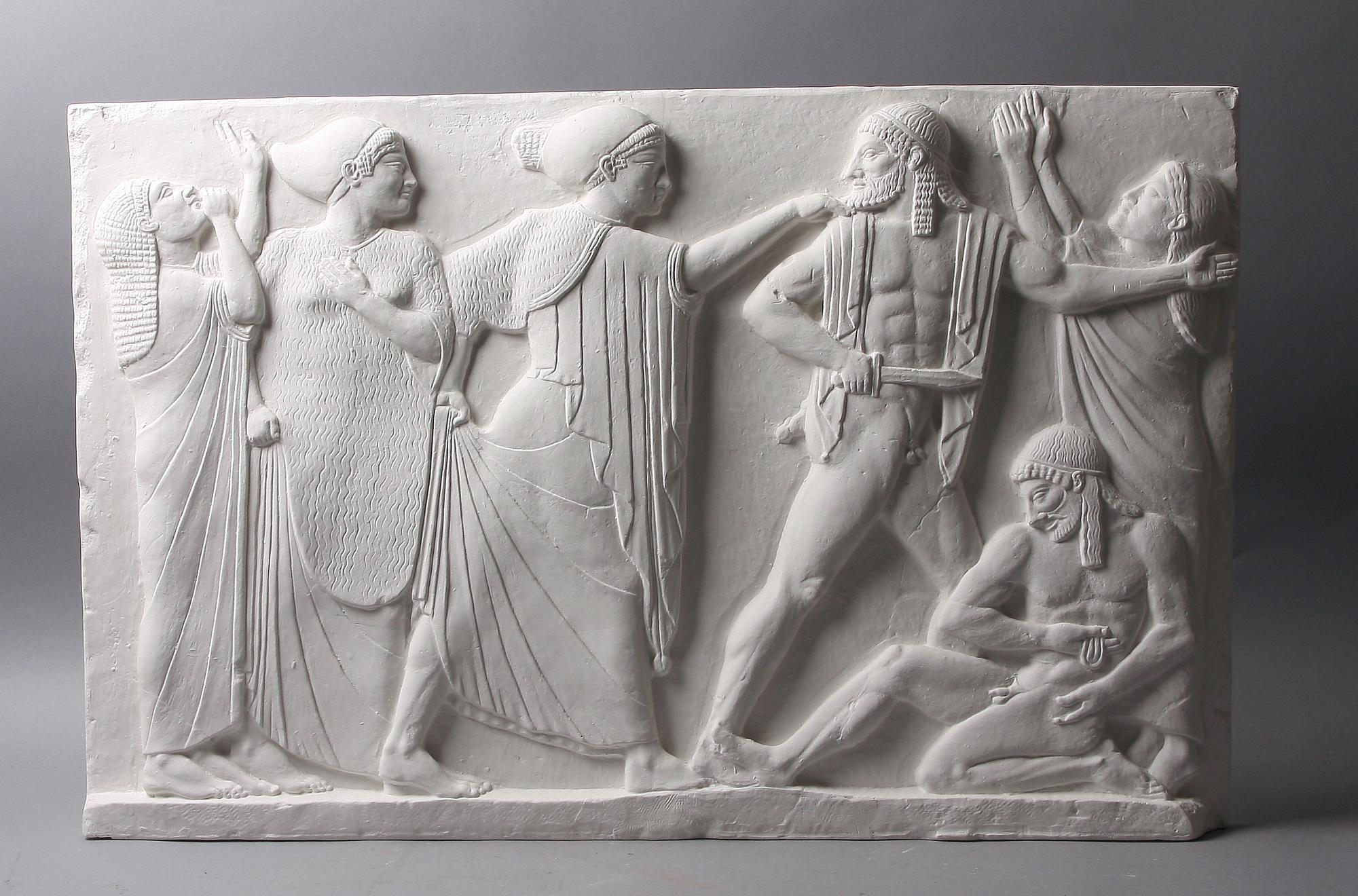 RELIEF, gips, efter antikt original, 1900-tal.