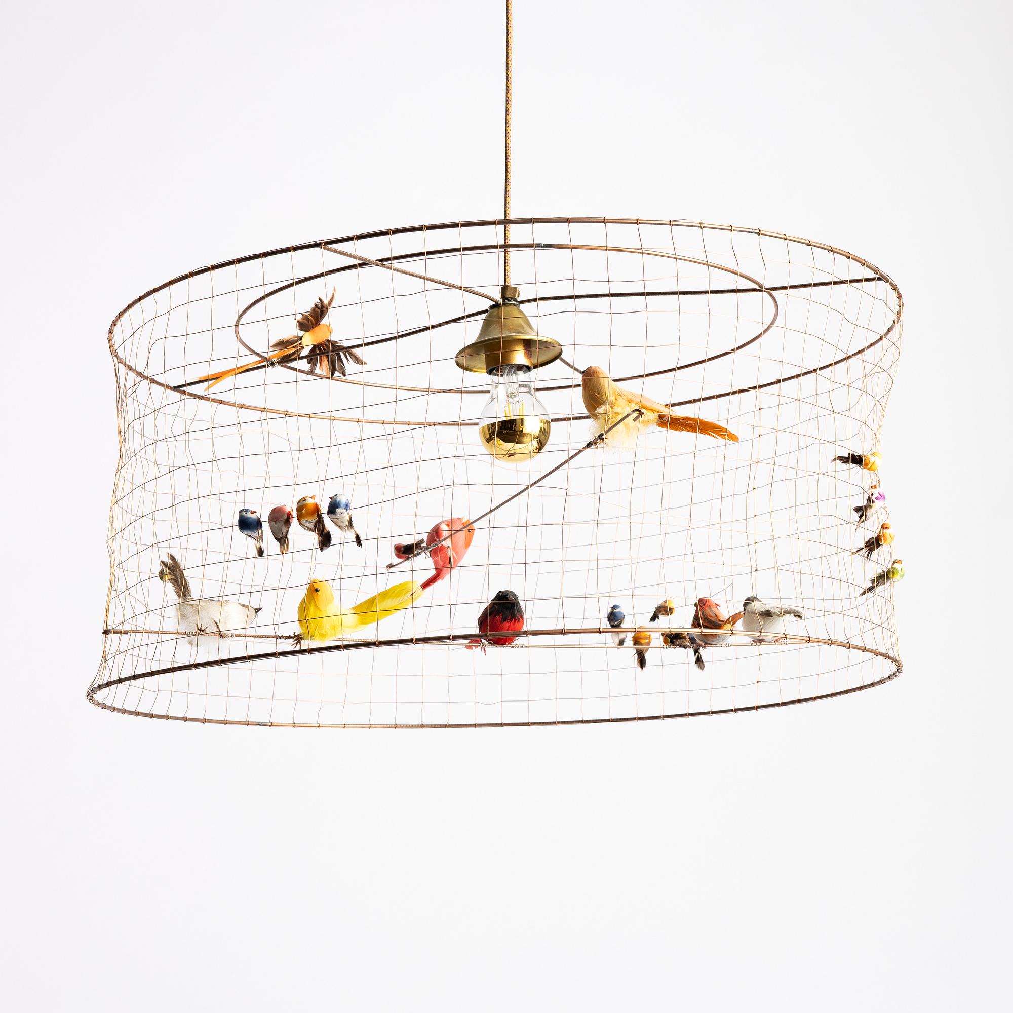 Mathieu Challières, ceiling lamp, "Suspension Demi-Grande Volière", Challières, France.