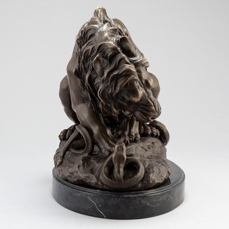 ANTOINE LOUIS BARYE, after, Sculpture, bronze. Height 35 cm, length 42 cm.