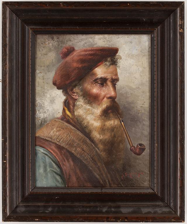 OKÄND KONSTNÄR, olja på duk, otydl sign.