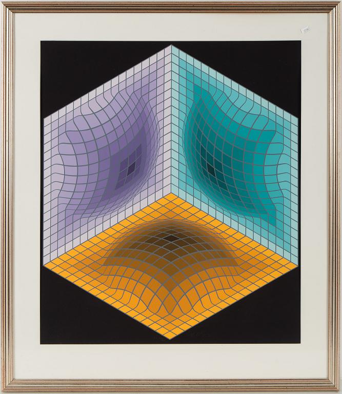 VICTOR VASARELY, silk screen, signed and numered EA XVII/XXX.