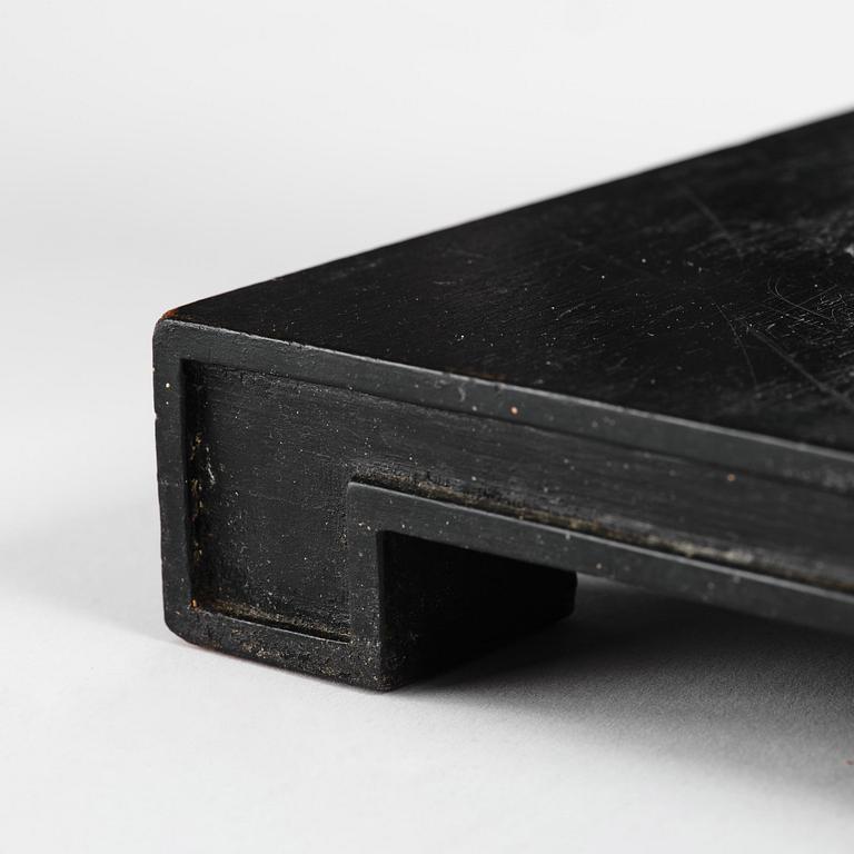 Anna Petrus, a pewter top tray table on a base by Uno Åhrén, executed in her studio, Stockholm, ca 1922-25.