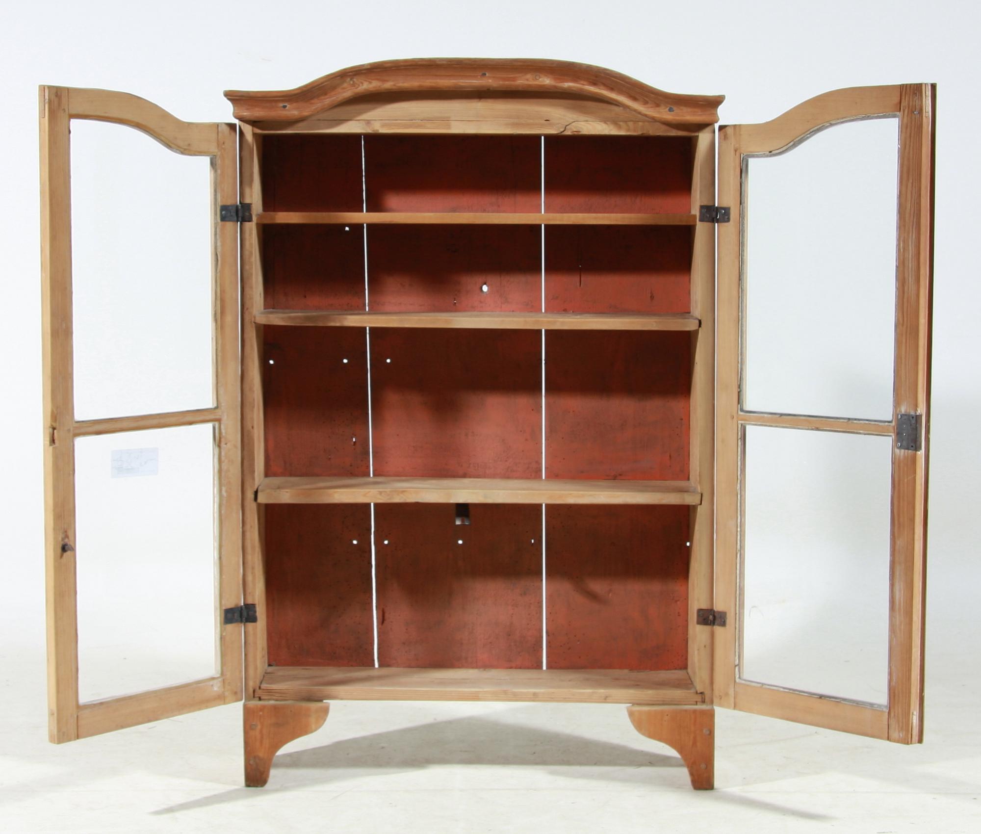 VÄGGSKÅP, allmoge, 1800-tal.