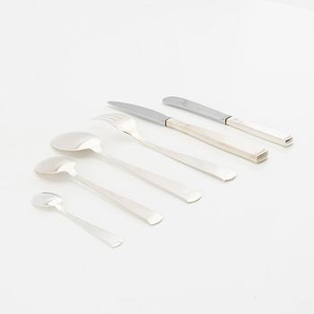 Jacob Ängman, cutlery approx. 68 pcs "Rosenholm GAB Stockholm 1970s".