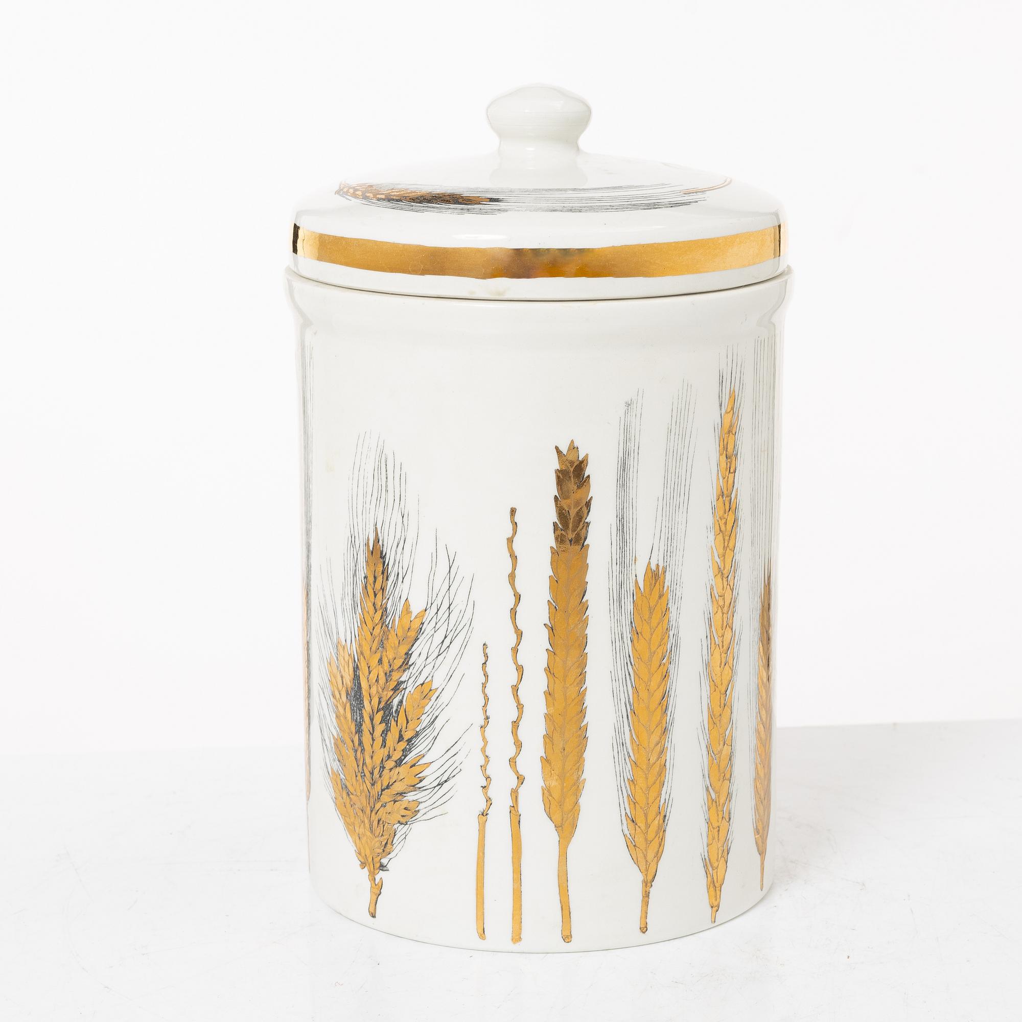 Piero Fornasetti, A lidded jar, Fornasetti, Milan, Italy.