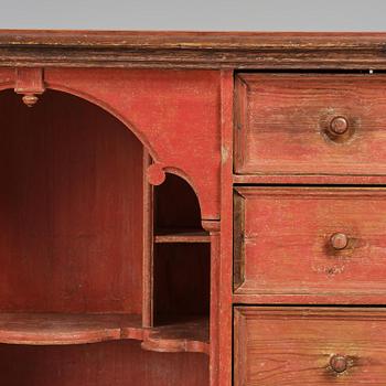 A Swedish polychrome-painted baroque cupboard, late 17th century / circa 1700.