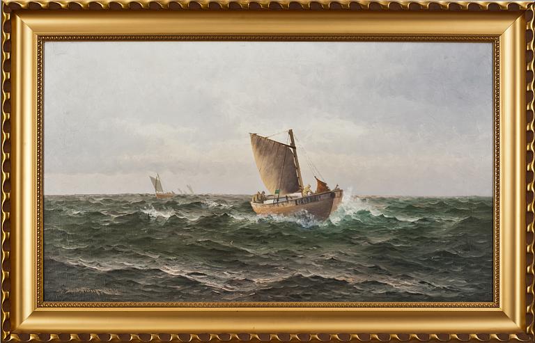 JOHAN OSSIAN-ANDERSSON, olja på duk, sign Th. Sandström o dat- 1924.