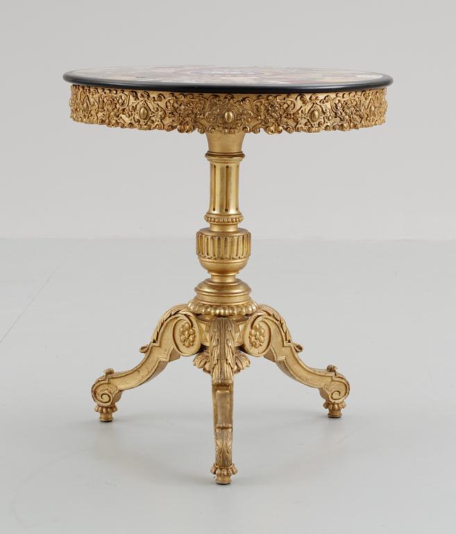 An Italian 19th century marble and micromosaic table.
