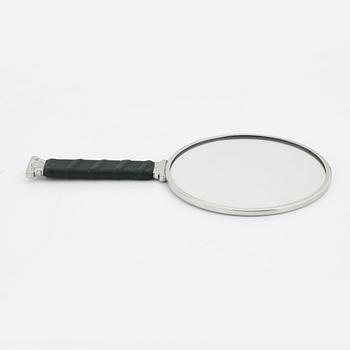 Eric Ericsson, a pewter and leather hand mirror 'Självbild Nr 2', 2012.