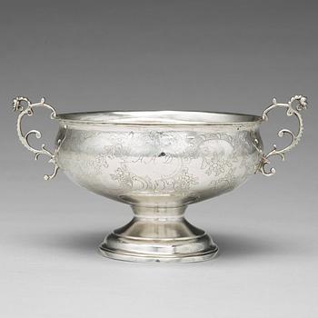 238. A Swedish 18th century silver brandy-bowl, mark of Nils Grubb, Hudiksvall 1777.