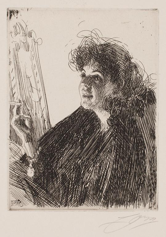 Anders Zorn, "Girl with a Cigarette I".