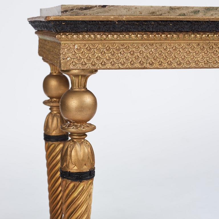 A late Gustavian console table, early 19th Century.