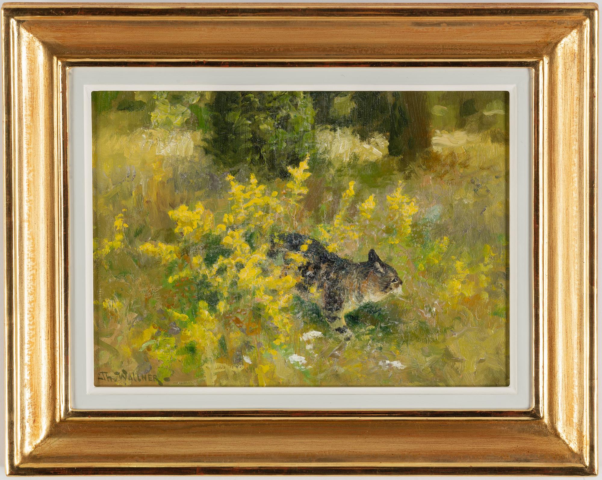 Thure Wallner, oil on paper-panel, signed.