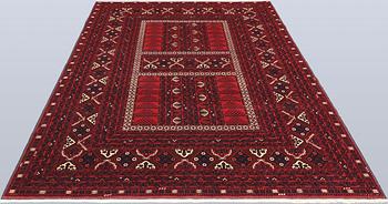 A Afghan carpet, 256 x 168 cm.