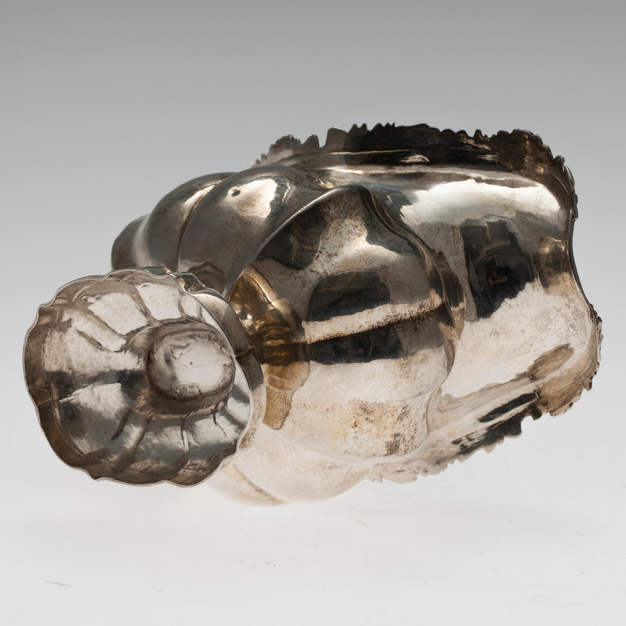 GRÄDDSNÄCKA, silver, S:t Petersburg Ryssland 1845. Vikt ca 140,8 g.