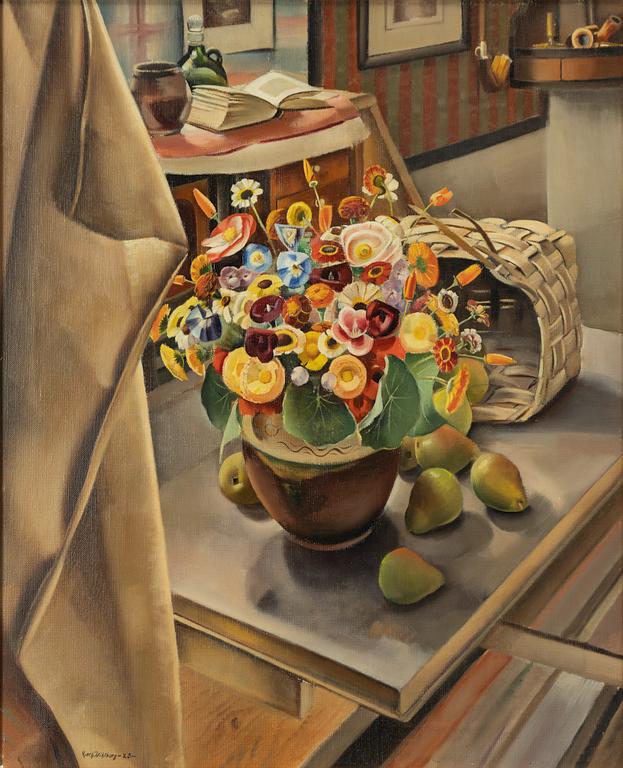 Gerhard Wihlborg, Still life with flowers.