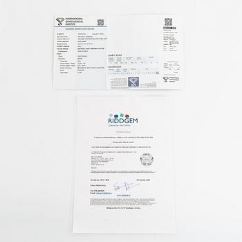 Ring, 18K vitguld med cushionformad fancy brown-yellow diamant samt briljantslipade diamanter.