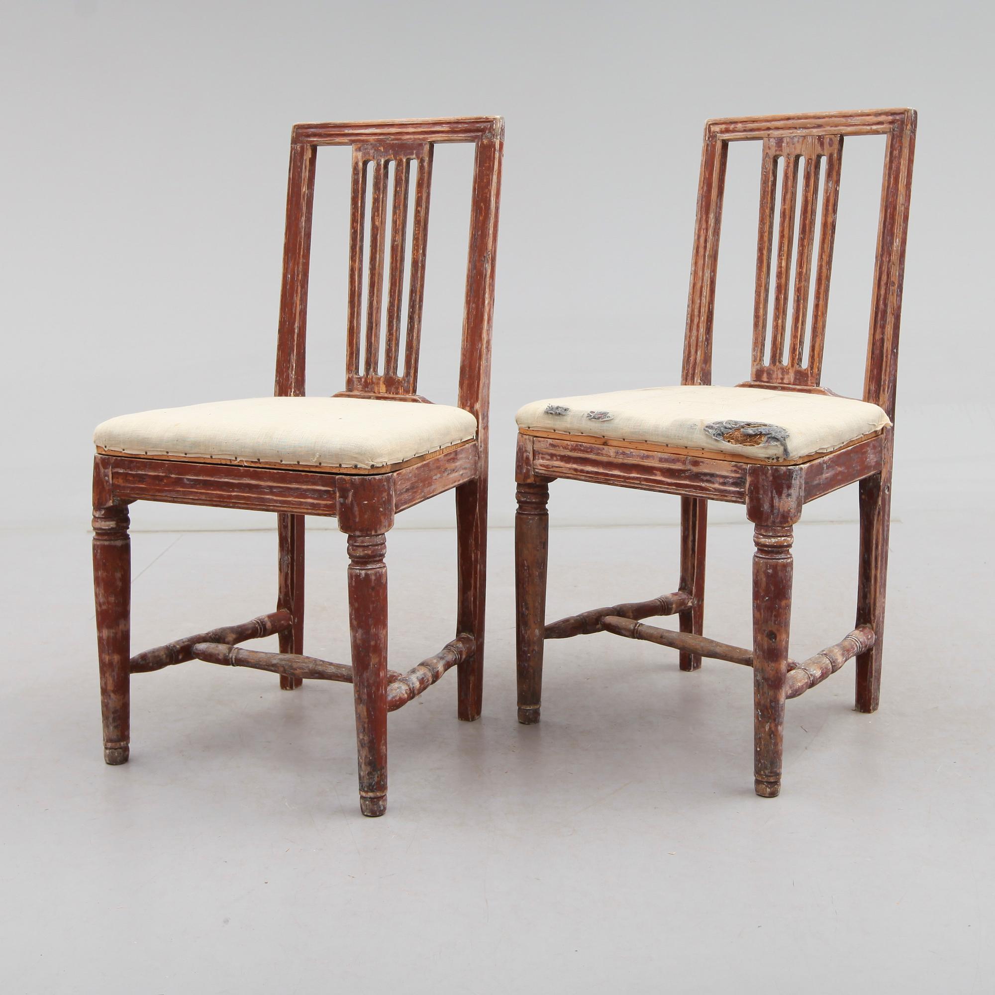STOLAR, 1 par, sengustavianska, omkring år 1800.