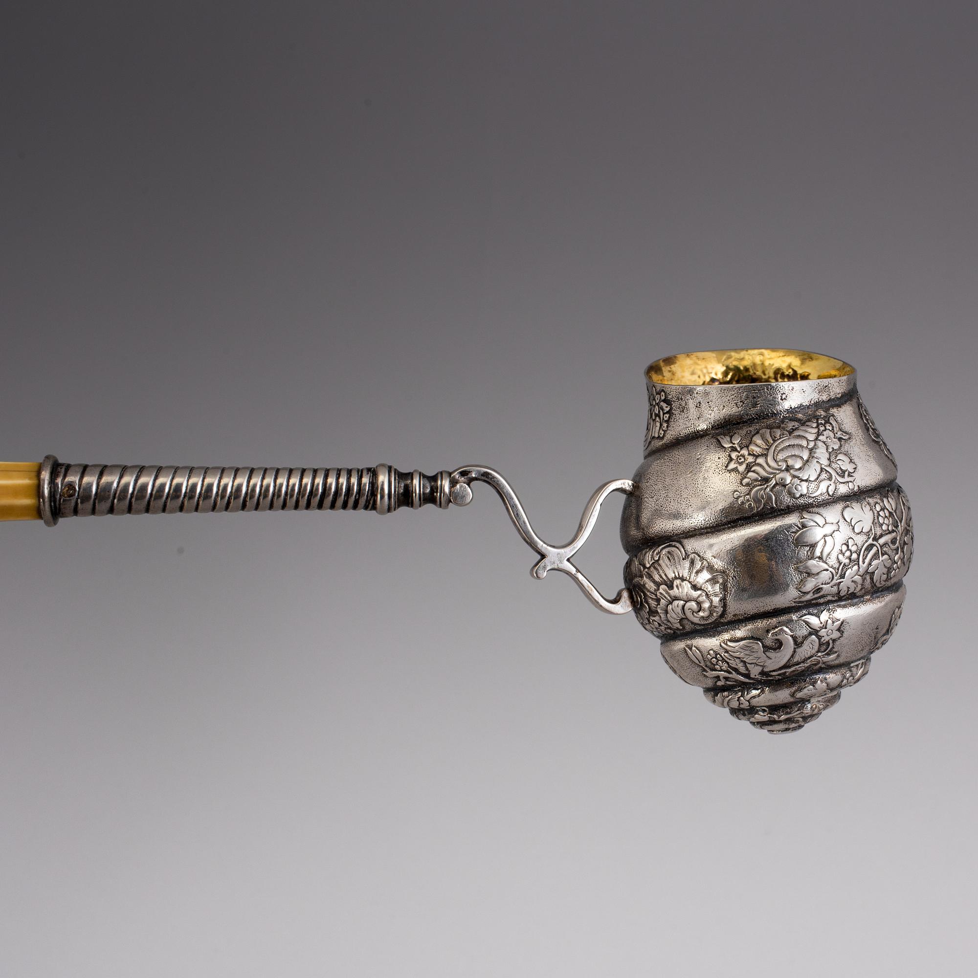 BÅLSLEV, ostämplad, silver och ben, 1700-talets förra hälft.