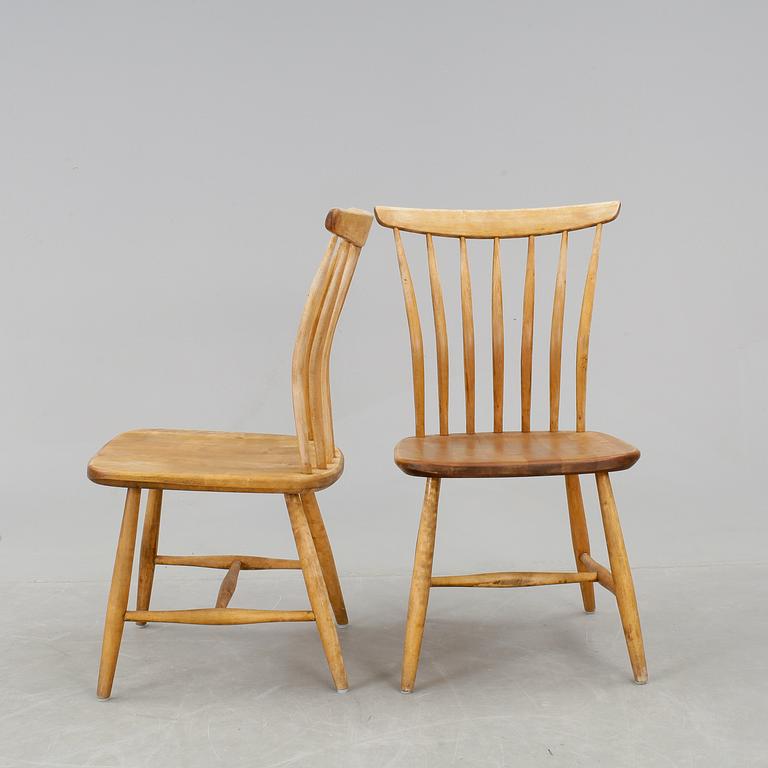 STOLAR, 4 st, "Åkerblomstolen", formgiven av Gunnar Eklöf med flera 1948.